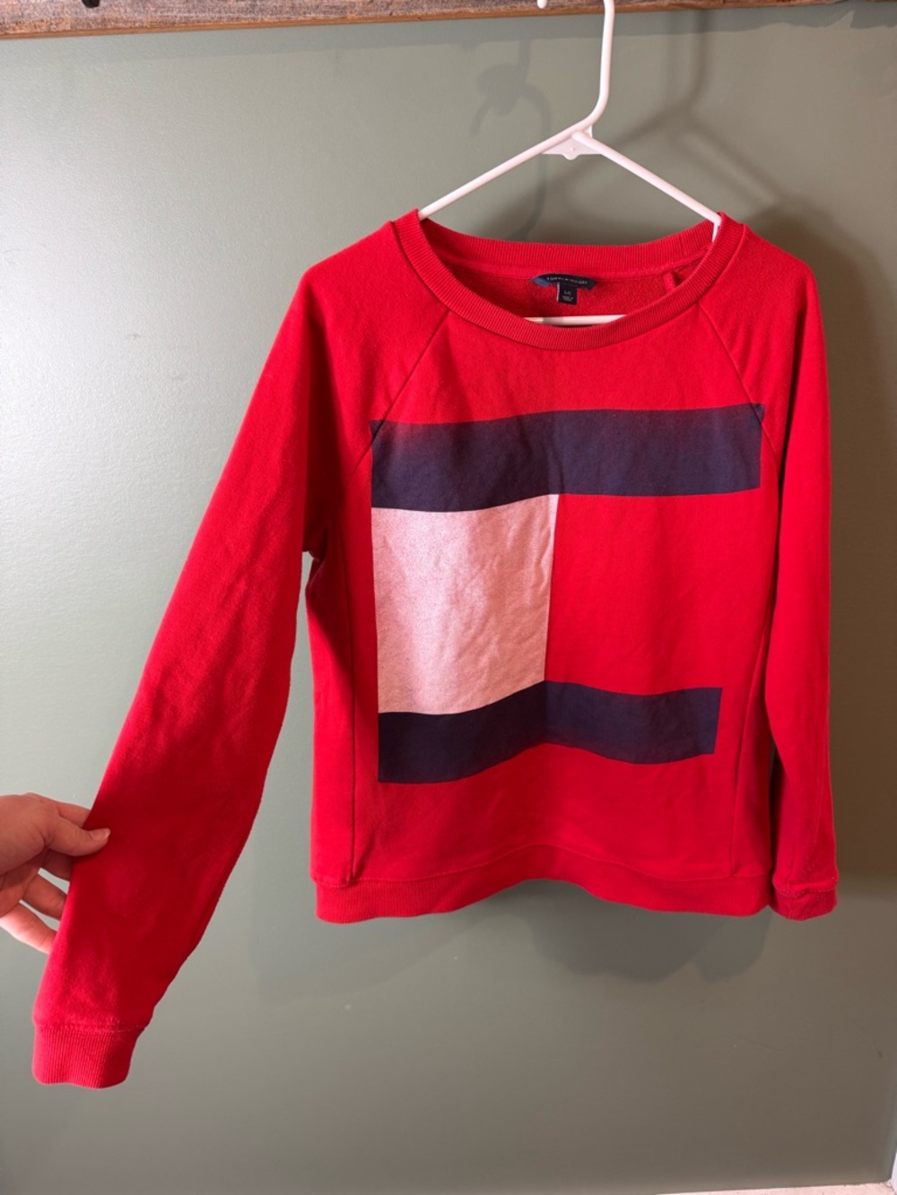 Red Colorblock Sweatshirt - Picture 2 of 10